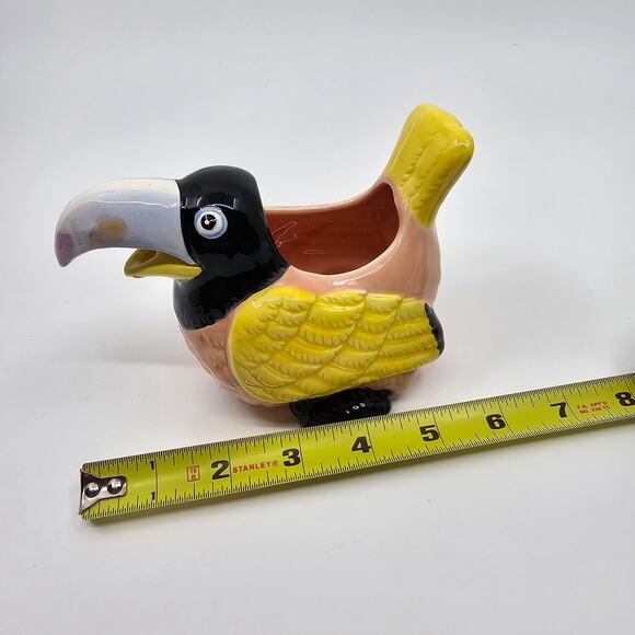 Vintage Bergschrund Seattle 1990 Toucan Pink Blue Set Pair Sugar w/ Lid Creamer - Picture 12 of 16